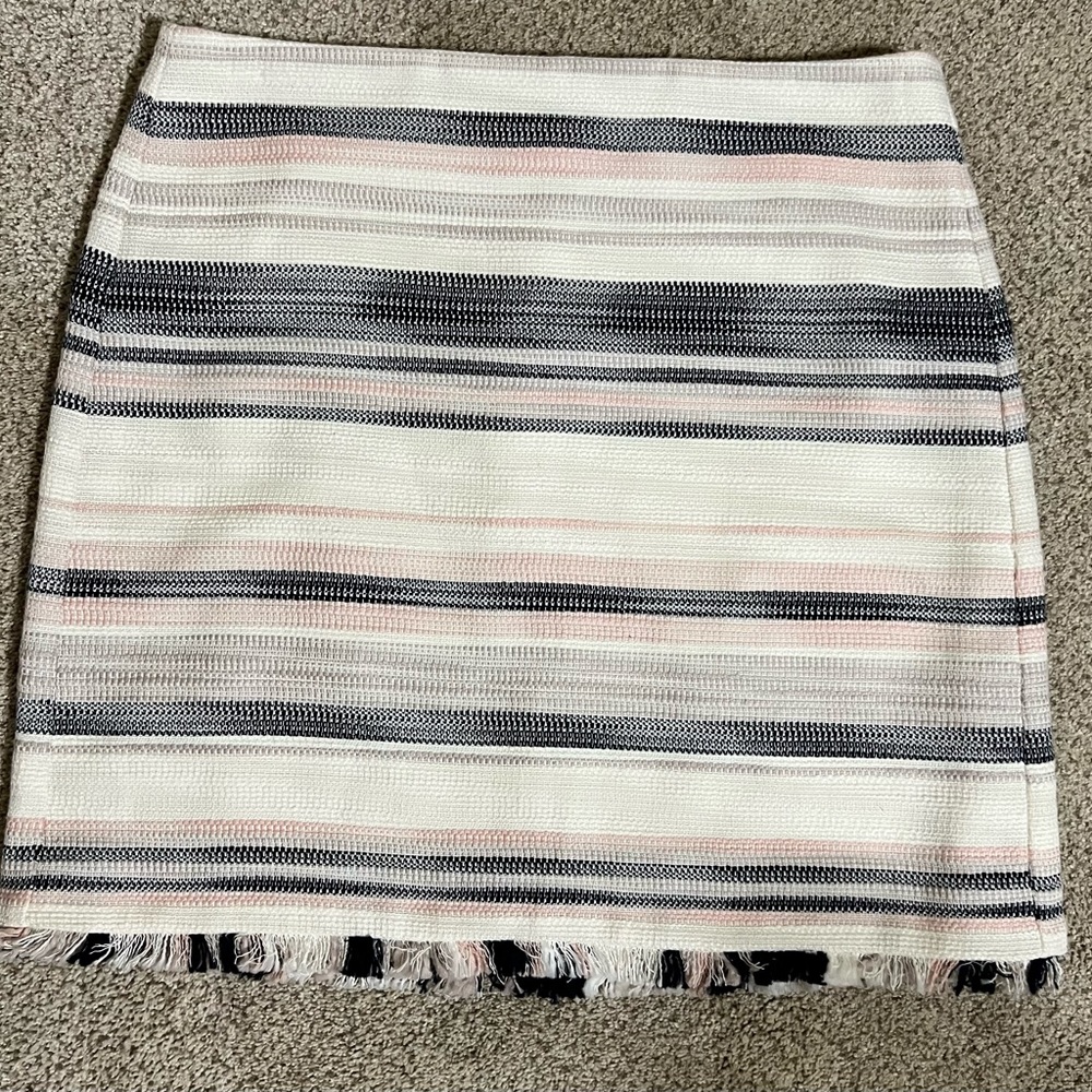 Ann Taylor Loft women’s mini skirt striped tweed-Size 8 - NWT